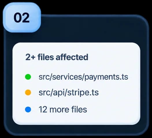Step 02: Find impacted code