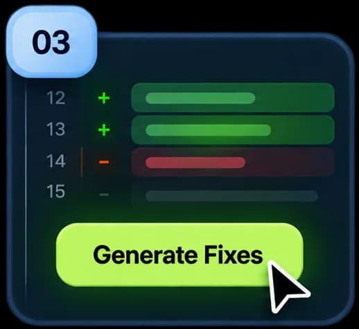 Step 03: Generate & test fixes